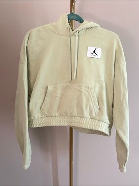 Air Jordan Flight Pale Sage Cropped Pullover Hoodie